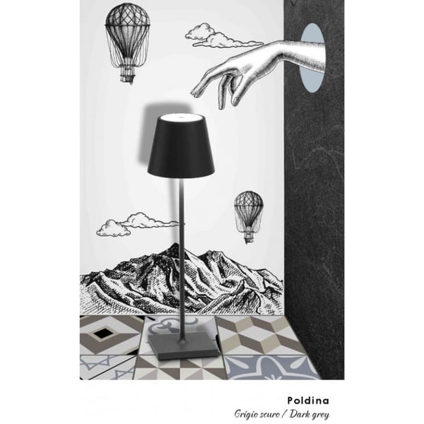 Επιτραπέζιο φωτιστικό Poldina Dark Grey